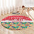 Singapore Christmas Round Carpet with Skyline Batik Patterns Landmark Silhouettes and Festive Design - Wonder Print Shop
