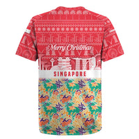 Singapore Christmas Rugby Jersey with Skyline Batik Patterns Landmark Silhouettes and Festive Design - Wonder Print Shop