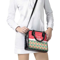 Singapore Christmas Shoulder Handbag with Skyline Batik Patterns Landmark Silhouettes and Festive Design - Wonder Print Shop