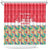 Singapore Christmas Shower Curtain with Skyline Batik Patterns Landmark Silhouettes and Festive Design - Wonder Print Shop