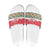 Singapore Christmas Slide Sandals with Skyline Batik Patterns Landmark Silhouettes and Festive Design - Wonder Print Shop