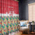 Singapore Christmas Window Curtain with Skyline Batik Patterns Landmark Silhouettes and Festive Design - Wonder Print Shop