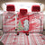 Singapore Christmas Back Car Seat Cover with Merlion Santa Hat Batik Christmas Tree and City Skyline Design - Wonder Print Shop