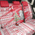 Singapore Christmas Back Car Seat Cover with Merlion Santa Hat Batik Christmas Tree and City Skyline Design - Wonder Print Shop