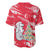 Singapore Christmas Baseball Jersey with Merlion Santa Hat Batik Christmas Tree and City Skyline Design - Wonder Print Shop