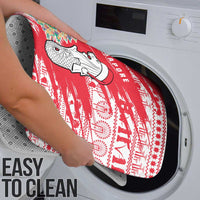 Singapore Christmas Bathroom Set with Merlion Santa Hat Batik Christmas Tree and City Skyline Design - Wonder Print Shop