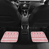 Singapore Christmas Car Mats with Merlion Santa Hat Batik Christmas Tree and City Skyline Design - Wonder Print Shop