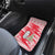 Singapore Christmas Car Mats with Merlion Santa Hat Batik Christmas Tree and City Skyline Design - Wonder Print Shop