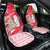 Singapore Christmas Car Seat Cover with Merlion Santa Hat Batik Christmas Tree and City Skyline Design - Wonder Print Shop