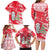 Singapore Christmas Family Matching Long Sleeve Bodycon Dress and Hawaiian Shirt with Merlion Santa Hat Batik Christmas Tree and City Skyline Design - Wonder Print Shop