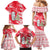 Singapore Christmas Family Matching Mermaid Dress and Hawaiian Shirt with Merlion Santa Hat Batik Christmas Tree and City Skyline Design - Wonder Print Shop