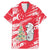 Singapore Christmas Family Matching Mermaid Dress and Hawaiian Shirt with Merlion Santa Hat Batik Christmas Tree and City Skyline Design - Wonder Print Shop