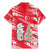 Singapore Christmas Family Matching Mermaid Dress and Hawaiian Shirt with Merlion Santa Hat Batik Christmas Tree and City Skyline Design - Wonder Print Shop