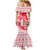 Singapore Christmas Family Matching Mermaid Dress and Hawaiian Shirt with Merlion Santa Hat Batik Christmas Tree and City Skyline Design - Wonder Print Shop