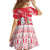 Singapore Christmas Family Matching Off The Shoulder Long Sleeve Dress and Hawaiian Shirt with Merlion Santa Hat Batik Christmas Tree and City Skyline Design - Wonder Print Shop