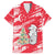 Singapore Christmas Family Matching Off The Shoulder Long Sleeve Dress and Hawaiian Shirt with Merlion Santa Hat Batik Christmas Tree and City Skyline Design - Wonder Print Shop