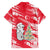 Singapore Christmas Family Matching Off The Shoulder Long Sleeve Dress and Hawaiian Shirt with Merlion Santa Hat Batik Christmas Tree and City Skyline Design - Wonder Print Shop