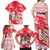 Singapore Christmas Family Matching Off Shoulder Maxi Dress and Hawaiian Shirt with Merlion Santa Hat Batik Christmas Tree and City Skyline Design - Wonder Print Shop