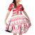 Singapore Christmas Family Matching Off Shoulder Short Dress and Hawaiian Shirt with Merlion Santa Hat Batik Christmas Tree and City Skyline Design - Wonder Print Shop
