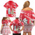 Singapore Christmas Family Matching Off Shoulder Short Dress and Hawaiian Shirt with Merlion Santa Hat Batik Christmas Tree and City Skyline Design - Wonder Print Shop