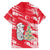 Singapore Christmas Family Matching Short Sleeve Bodycon Dress and Hawaiian Shirt with Merlion Santa Hat Batik Christmas Tree and City Skyline Design - Wonder Print Shop