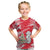 Singapore Christmas Kid T Shirt with Merlion Santa Hat Batik Christmas Tree and City Skyline Design - Wonder Print Shop