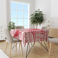 Singapore Christmas Tablecloth with Merlion Santa Hat Batik Christmas Tree and City Skyline Design - Wonder Print Shop