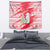 Singapore Christmas Tapestry with Merlion Santa Hat Batik Christmas Tree and City Skyline Design - Wonder Print Shop