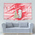 Singapore Christmas Tapestry with Merlion Santa Hat Batik Christmas Tree and City Skyline Design - Wonder Print Shop