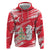 Singapore Christmas Zip Hoodie with Merlion Santa Hat Batik Christmas Tree and City Skyline Design - Wonder Print Shop