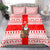 Georgia Christmas Bedding Set with Santa in Chokha Wine Barrel Gingerbread and Coat of Arms Design - Wonder Print Shop