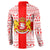 Georgia Christmas Button Sweatshirt with Santa in Chokha Wine Barrel Gingerbread and Coat of Arms Design - Wonder Print Shop
