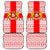 Georgia Christmas Car Mats with Santa in Chokha Wine Barrel Gingerbread and Coat of Arms Design - Wonder Print Shop