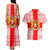 Georgia Christmas Couples Matching Tank Maxi Dress and Hawaiian Shirt with Santa in Chokha Wine Barrel Gingerbread and Coat of Arms Design - Wonder Print Shop