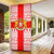 Georgia Christmas Door Cover with Santa in Chokha Wine Barrel Gingerbread and Coat of Arms Design - Wonder Print Shop