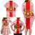 Georgia Christmas Family Matching Long Sleeve Bodycon Dress and Hawaiian Shirt with Santa in Chokha Wine Barrel Gingerbread and Coat of Arms Design - Wonder Print Shop
