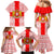 Georgia Christmas Family Matching Mermaid Dress and Hawaiian Shirt with Santa in Chokha Wine Barrel Gingerbread and Coat of Arms Design - Wonder Print Shop