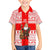 Georgia Christmas Family Matching Off The Shoulder Long Sleeve Dress and Hawaiian Shirt with Santa in Chokha Wine Barrel Gingerbread and Coat of Arms Design - Wonder Print Shop