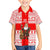 Georgia Christmas Family Matching Off Shoulder Short Dress and Hawaiian Shirt with Santa in Chokha Wine Barrel Gingerbread and Coat of Arms Design - Wonder Print Shop