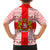 Georgia Christmas Family Matching Tank Maxi Dress and Hawaiian Shirt with Santa in Chokha Wine Barrel Gingerbread and Coat of Arms Design - Wonder Print Shop