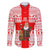 Georgia Christmas Family Matching Tank Maxi Dress and Hawaiian Shirt with Santa in Chokha Wine Barrel Gingerbread and Coat of Arms Design - Wonder Print Shop