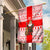 Georgia Christmas Garden Flag with Santa in Chokha Wine Barrel Gingerbread and Coat of Arms Design - Wonder Print Shop