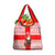 Georgia Christmas Grocery Bag with Santa in Chokha Wine Barrel Gingerbread and Coat of Arms Design - Wonder Print Shop