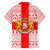 Georgia Christmas Hawaiian Shirt with Santa in Chokha Wine Barrel Gingerbread and Coat of Arms Design - Wonder Print Shop