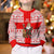 Georgia Christmas Kid Ugly Christmas Sweater with Santa in Chokha Wine Barrel Gingerbread and Coat of Arms Design - Wonder Print Shop