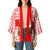 Georgia Christmas Kimono with Santa in Chokha Wine Barrel Gingerbread and Coat of Arms Design - Wonder Print Shop