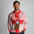Georgia Christmas Long Sleeve Polo Shirt with Santa in Chokha Wine Barrel Gingerbread and Coat of Arms Design - Wonder Print Shop
