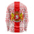 Georgia Christmas Long Sleeve Shirt with Santa in Chokha Wine Barrel Gingerbread and Coat of Arms Design - Wonder Print Shop