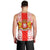 Georgia Christmas Men Tank Top with Santa in Chokha Wine Barrel Gingerbread and Coat of Arms Design - Wonder Print Shop