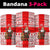Georgia Christmas Neck Gaiter with Santa in Chokha Wine Barrel Gingerbread and Coat of Arms Design - Wonder Print Shop